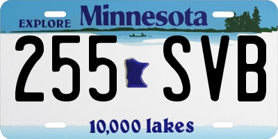 MN license plate 255SVB