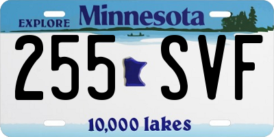 MN license plate 255SVF