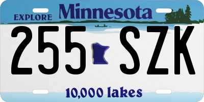 MN license plate 255SZK