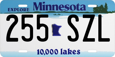 MN license plate 255SZL