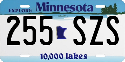 MN license plate 255SZS