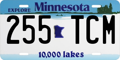 MN license plate 255TCM