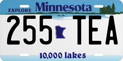 MN license plate 255TEA