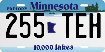 MN license plate 255TEH