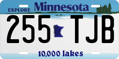 MN license plate 255TJB