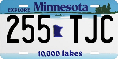 MN license plate 255TJC