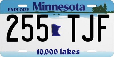 MN license plate 255TJF