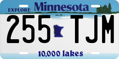 MN license plate 255TJM