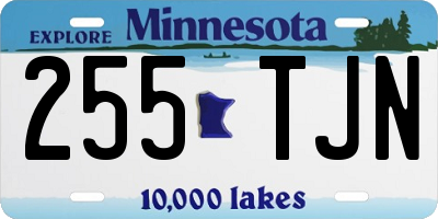 MN license plate 255TJN