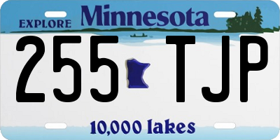 MN license plate 255TJP
