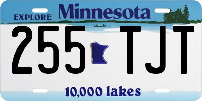 MN license plate 255TJT