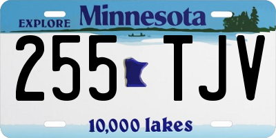 MN license plate 255TJV