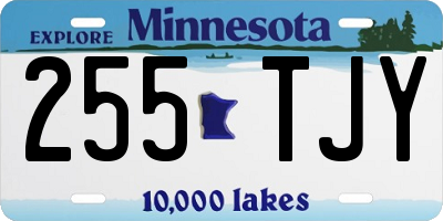 MN license plate 255TJY