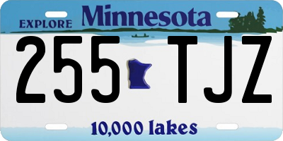 MN license plate 255TJZ