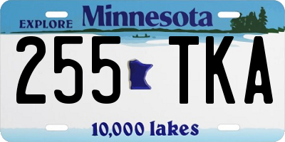 MN license plate 255TKA