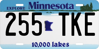 MN license plate 255TKE