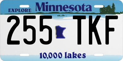 MN license plate 255TKF