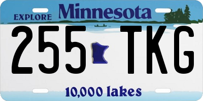 MN license plate 255TKG