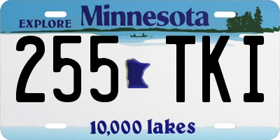 MN license plate 255TKI
