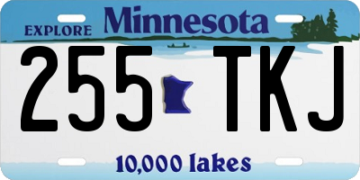 MN license plate 255TKJ