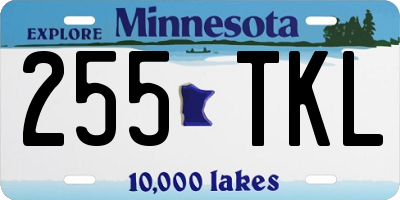 MN license plate 255TKL