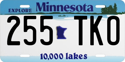 MN license plate 255TKO