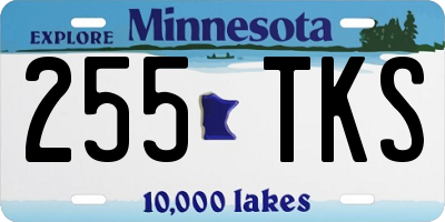 MN license plate 255TKS