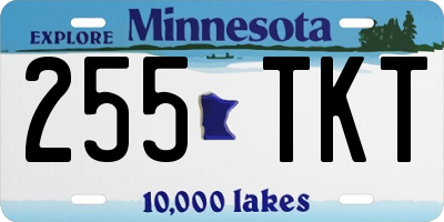 MN license plate 255TKT