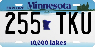 MN license plate 255TKU