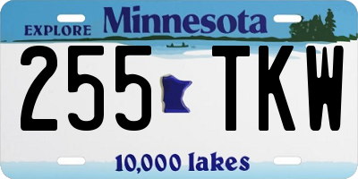 MN license plate 255TKW