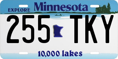 MN license plate 255TKY