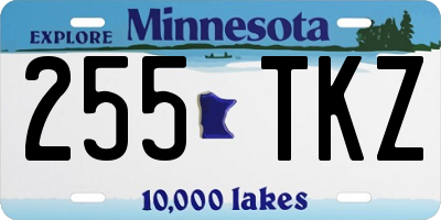 MN license plate 255TKZ