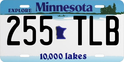 MN license plate 255TLB