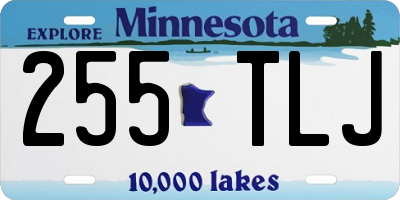 MN license plate 255TLJ