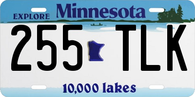 MN license plate 255TLK