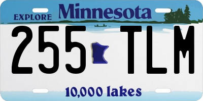 MN license plate 255TLM
