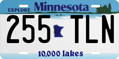 MN license plate 255TLN