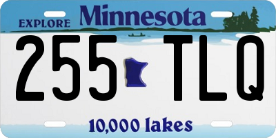 MN license plate 255TLQ