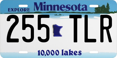 MN license plate 255TLR