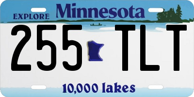 MN license plate 255TLT