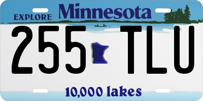 MN license plate 255TLU