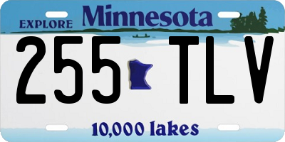 MN license plate 255TLV