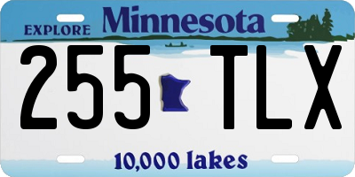 MN license plate 255TLX