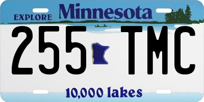 MN license plate 255TMC