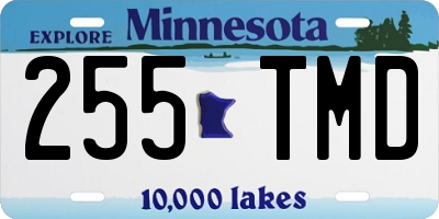 MN license plate 255TMD