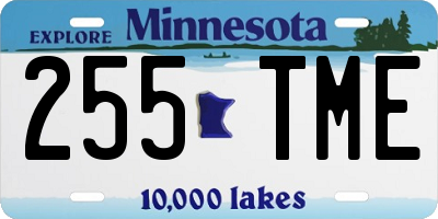 MN license plate 255TME