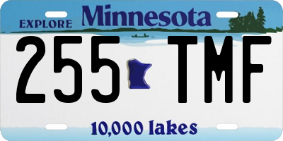 MN license plate 255TMF