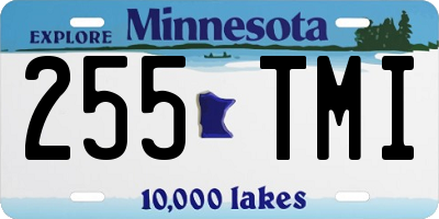 MN license plate 255TMI
