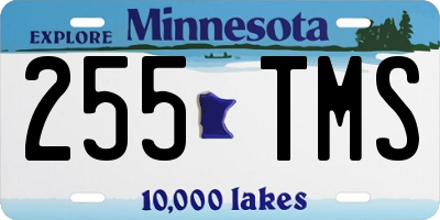 MN license plate 255TMS