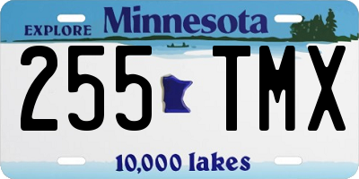 MN license plate 255TMX